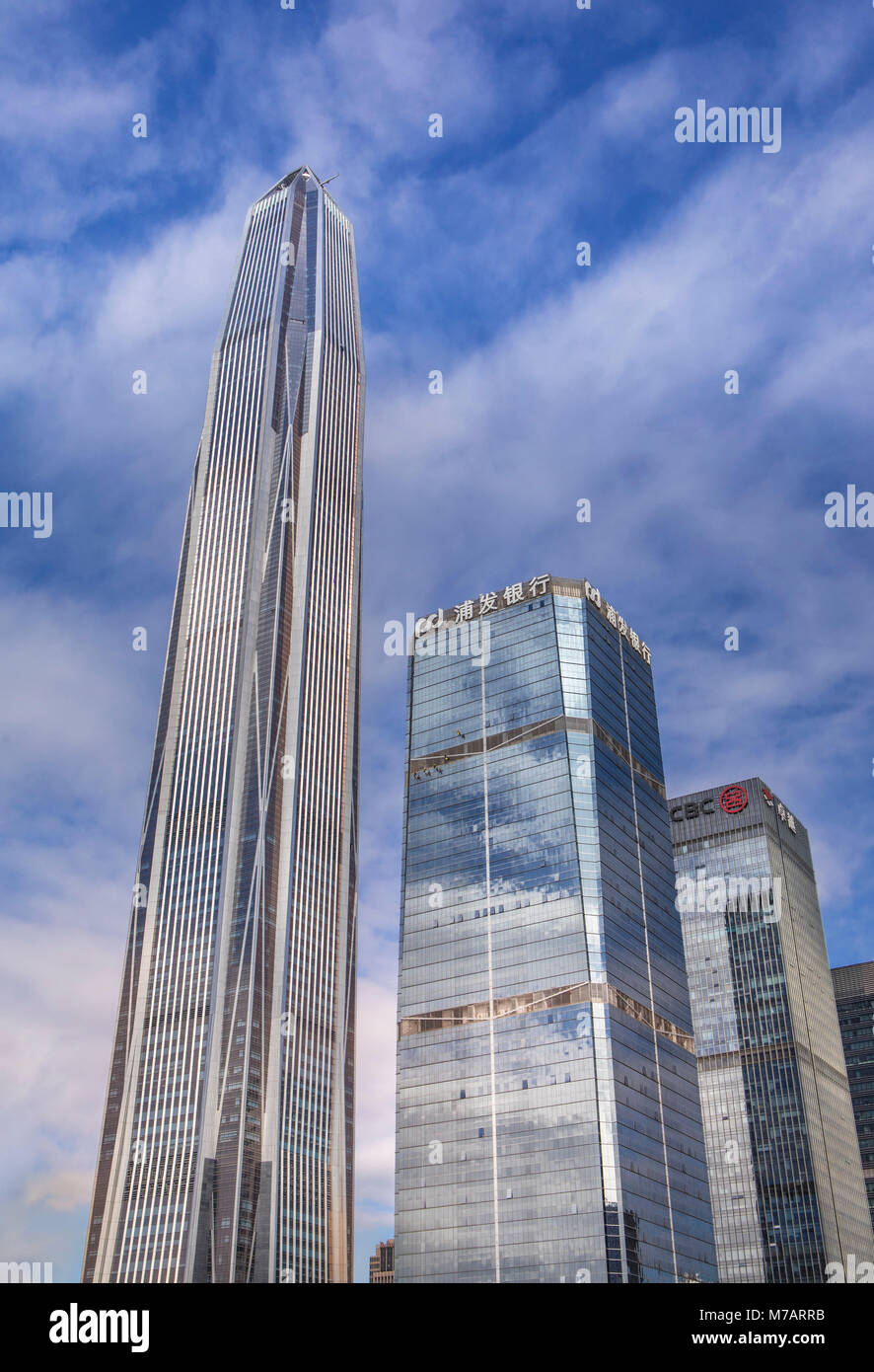Cina, città di Shenzhen, Shenzhen Pingan Tower Foto Stock