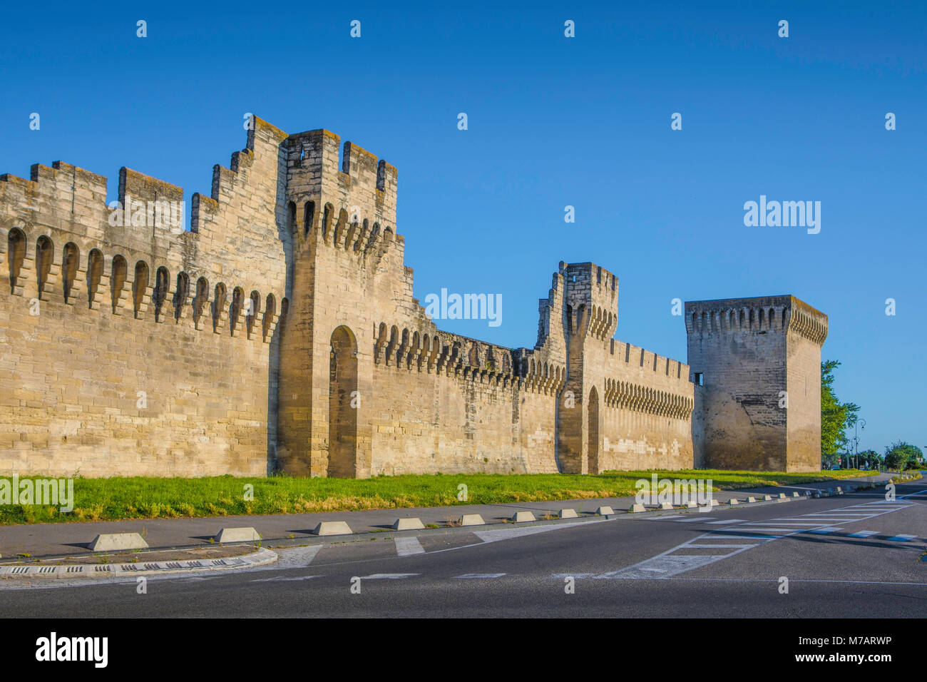 Francia Regione Provence, Avignone, città, le mura di Avignone Foto Stock