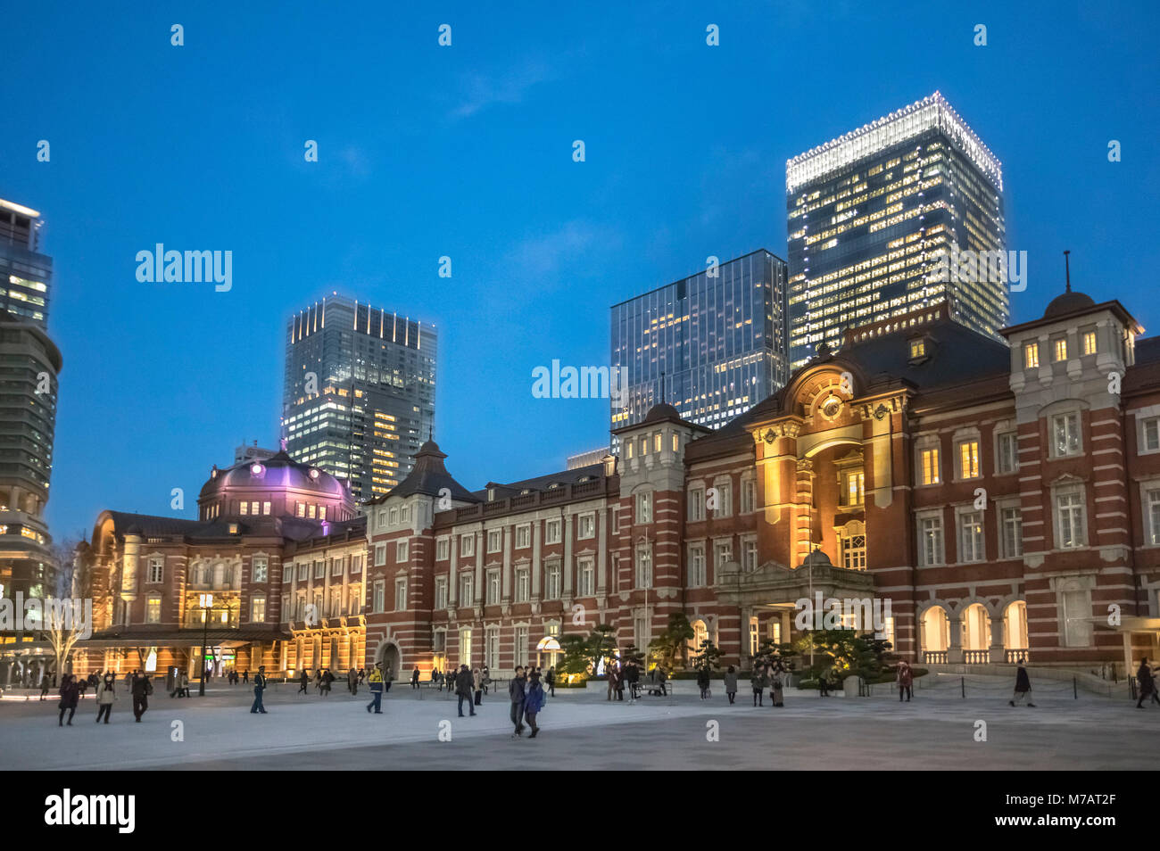 Giappone Tokyo City, Marunouchi distretto, Stazione di Tokyo lato ovest Foto Stock