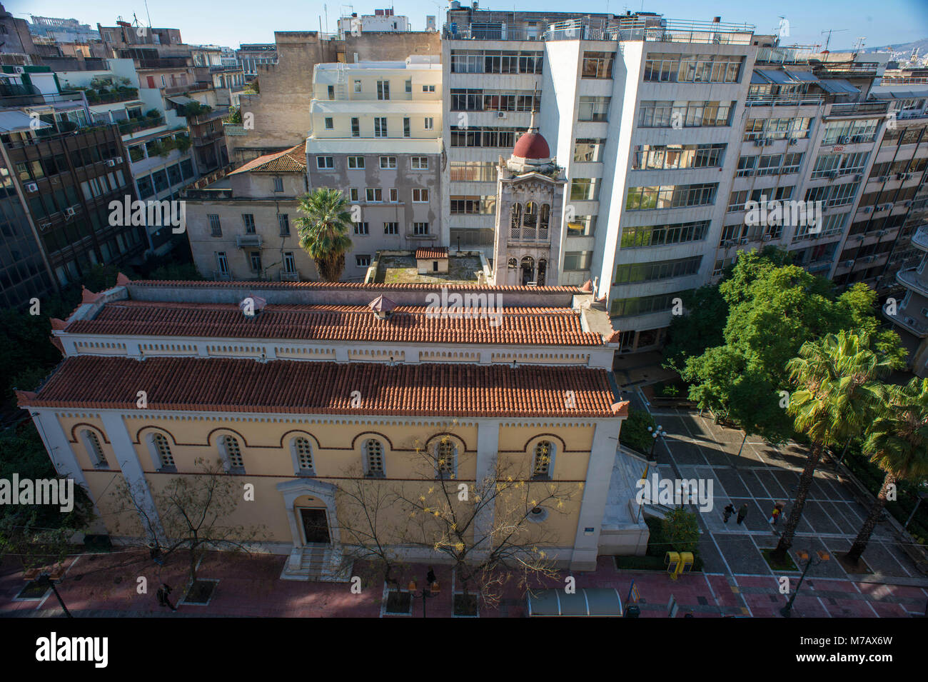 Atene. Il paesaggio urbano. La Grecia. Foto Stock