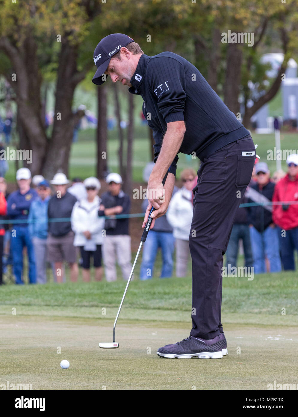Marzo 08, 2018 - Webb Simpson durante il primo giro di PGA la Valspar campionato in corso Copperhead a Innisbrook Resort in Palm Harbor, Florida, Stati Uniti d'America. Del Mecum/CSM Foto Stock