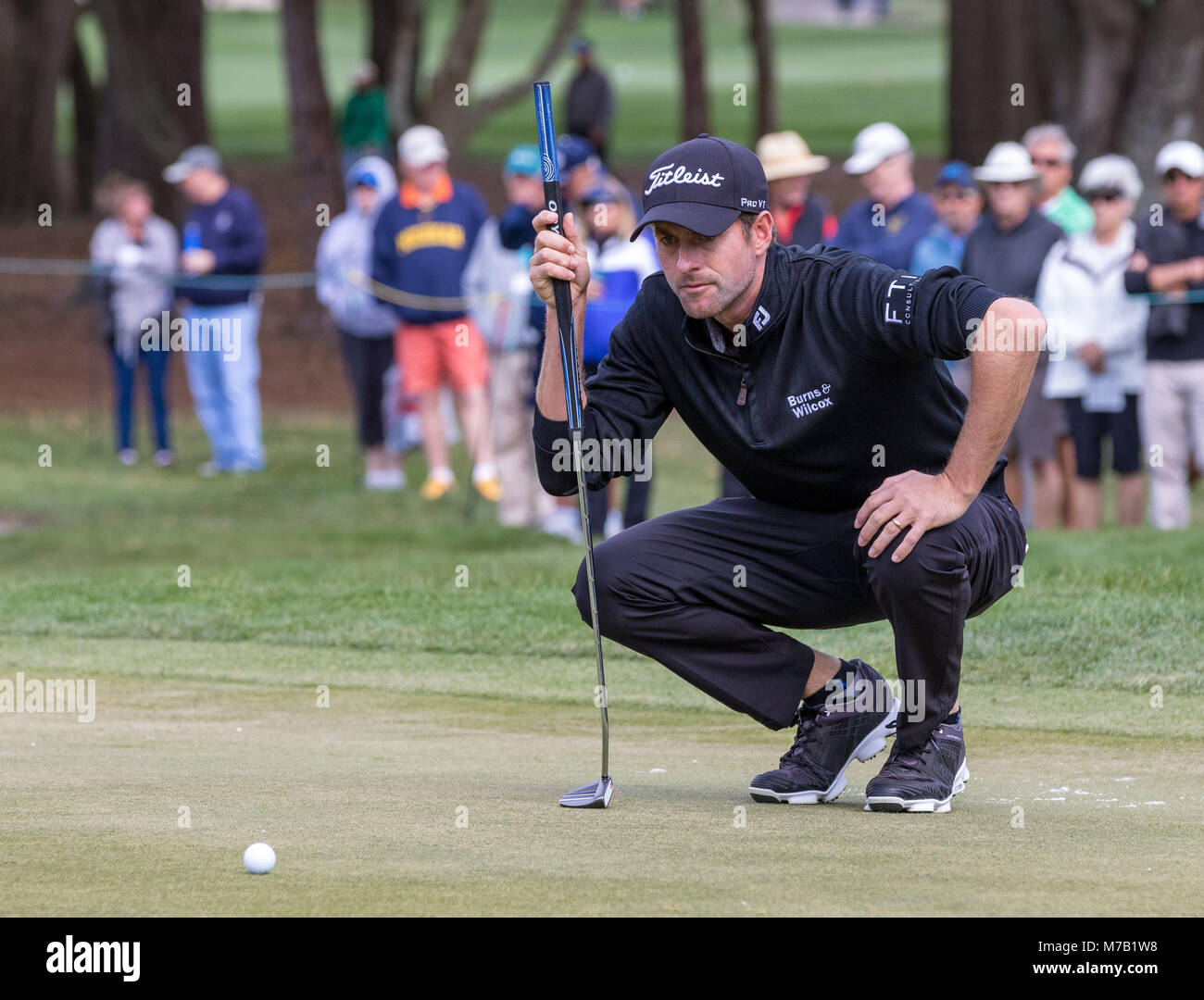 Marzo 08, 2018 - Webb Simpson durante il primo giro di PGA la Valspar campionato in corso Copperhead a Innisbrook Resort in Palm Harbor, Florida, Stati Uniti d'America. Del Mecum/CSM Foto Stock