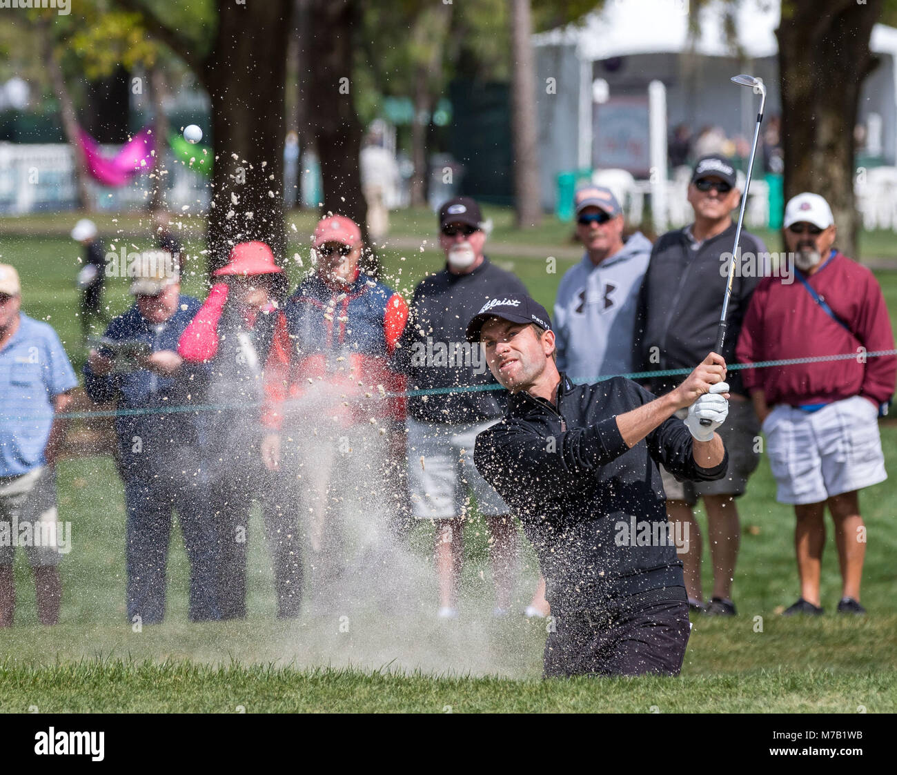 Marzo 08, 2018 - Webb Simpson durante il primo giro di PGA la Valspar campionato in corso Copperhead a Innisbrook Resort in Palm Harbor, Florida, Stati Uniti d'America. Del Mecum/CSM Foto Stock