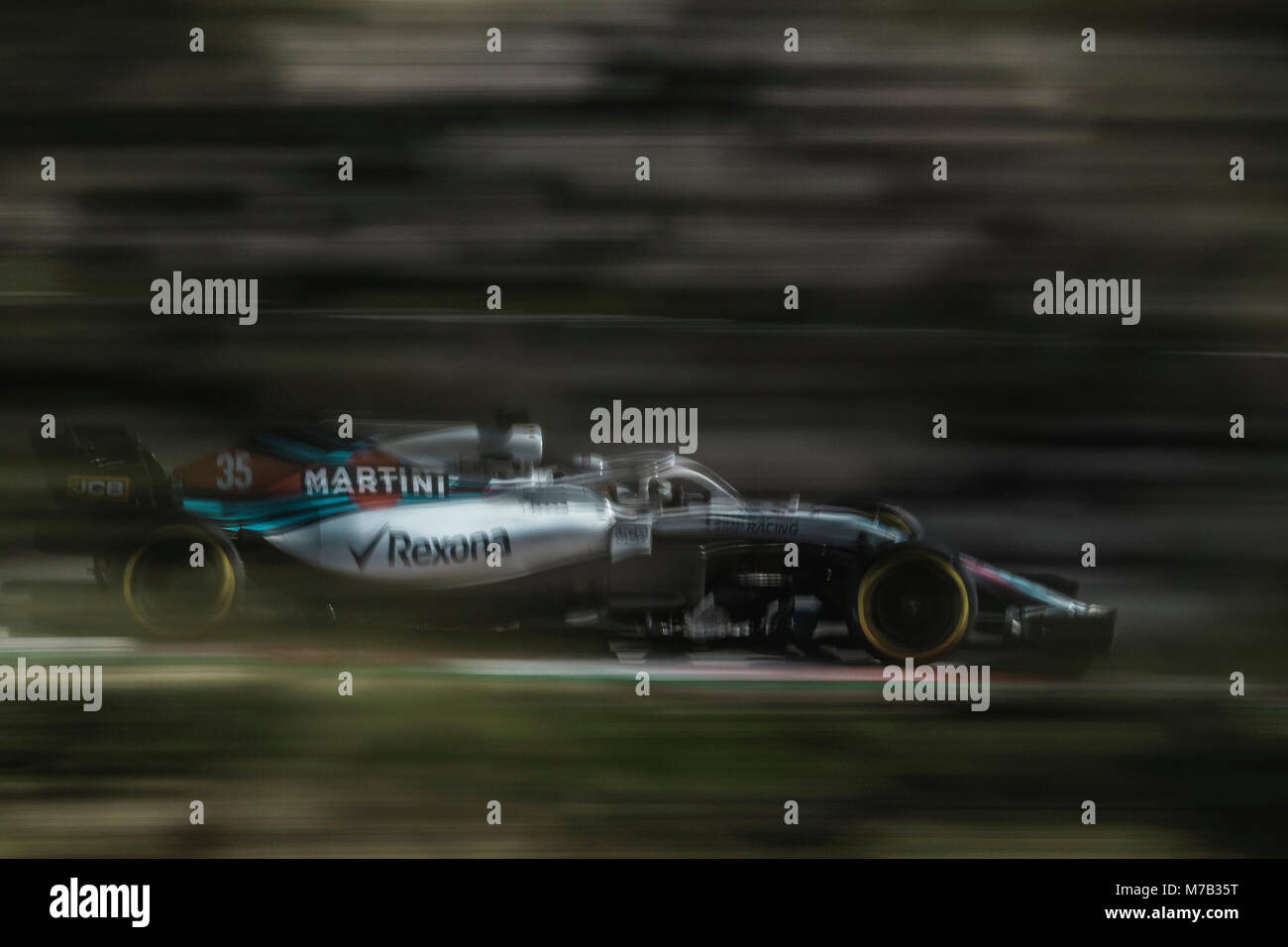 Barcellona, Spagna. 9 Marzo, 2018: Sergey Sirotkin (RUS) unità nella sua Williams FW41 durante il giorno sette di un test di Formula Uno al Circuit de Catalunya Credito: Matthias Oesterle/Alamy Live News Foto Stock