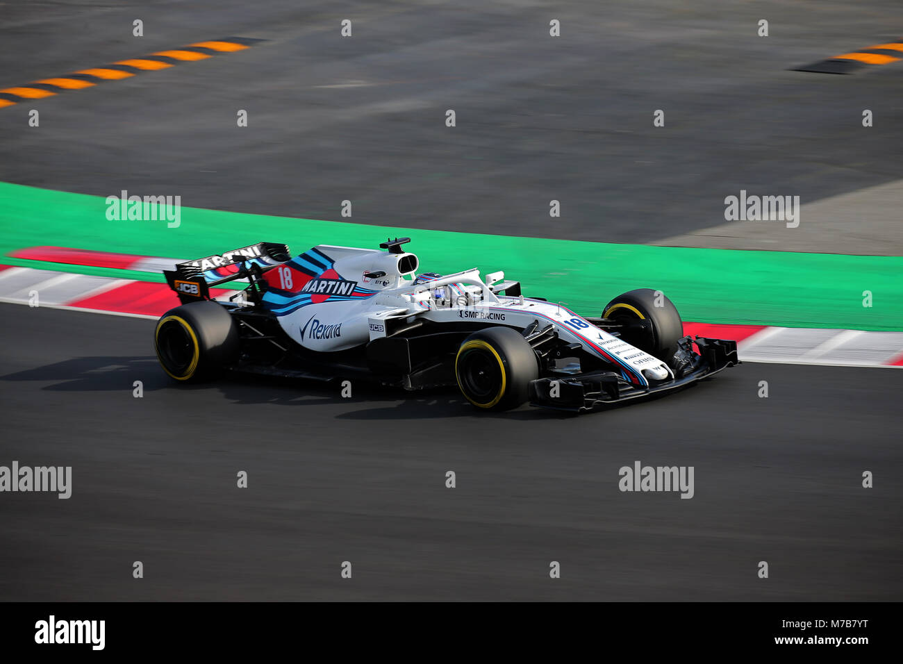 Barcellona, Spagna. 09Mar, 2018. Williams di Sergey Sirotkin durante il periodo della Formula 1 prove presso il circuito Barcelona-Catalunya, il 09 marzo 2018, a Barcellona, Spagna. Credito: Gtres Información más Comuniación on line, S.L./Alamy Live News Foto Stock Barcellona, Spagna. 09Mar, 2018. Williams di Sergey Sirotkin durante il periodo della Formula 1 prove presso il circuito Barcelona-Catalunya, il 09 marzo 2018, a Barcellona, Spagna. Credito: Gtres Información más Comuniación on line, S.L./Alamy Live News Foto Stock