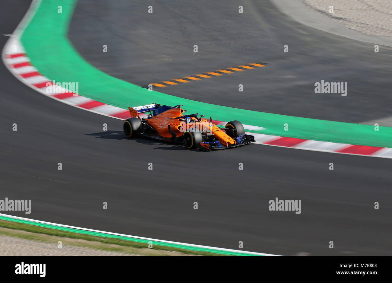 Barcellona, Spagna. 09Mar, 2018. La McLaren di Fernando Alonso durante le prove sul circuito di Barcelona-Catalunya, il 09 marzo 2018, a Barcellona, Spagna. Credito: Gtres Información más Comuniación on line, S.L./Alamy Live News Foto Stock Barcellona, Spagna. 09Mar, 2018. La McLaren di Fernando Alonso durante le prove sul circuito di Barcelona-Catalunya, il 09 marzo 2018, a Barcellona, Spagna. Credito: Gtres Información más Comuniación on line, S.L./Alamy Live News Foto Stock