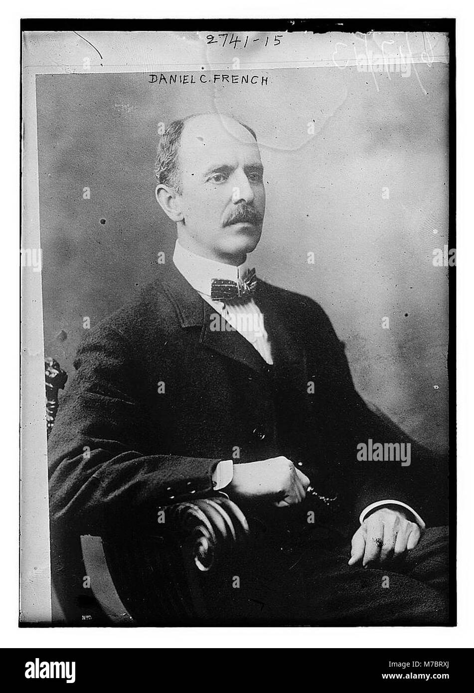 Un ritratto di Daniel C. French, uno scultore americano noto per il suo lavoro sui monumenti, tra cui la famosa statua di Abraham Lincoln al Lincoln Memorial. Foto Stock