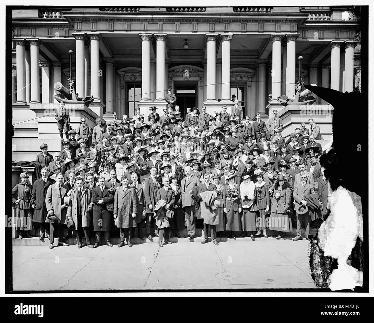 Fotografia di un gruppo a Detroit, a cui fa riferimento la LOC (Library of Congress), identificata per importanza storica e archivistica. Foto Stock