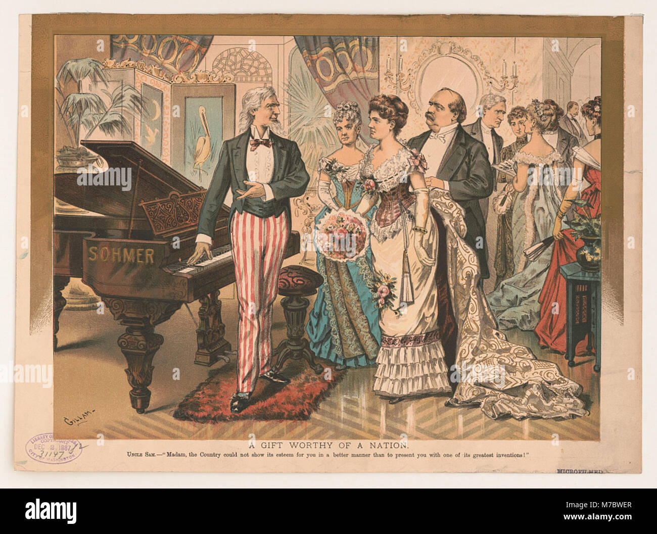 Una rappresentazione di un dono significativo dato agli Stati Uniti da un'altra nazione, simboleggiando le relazioni diplomatiche e lo scambio culturale. Foto Stock