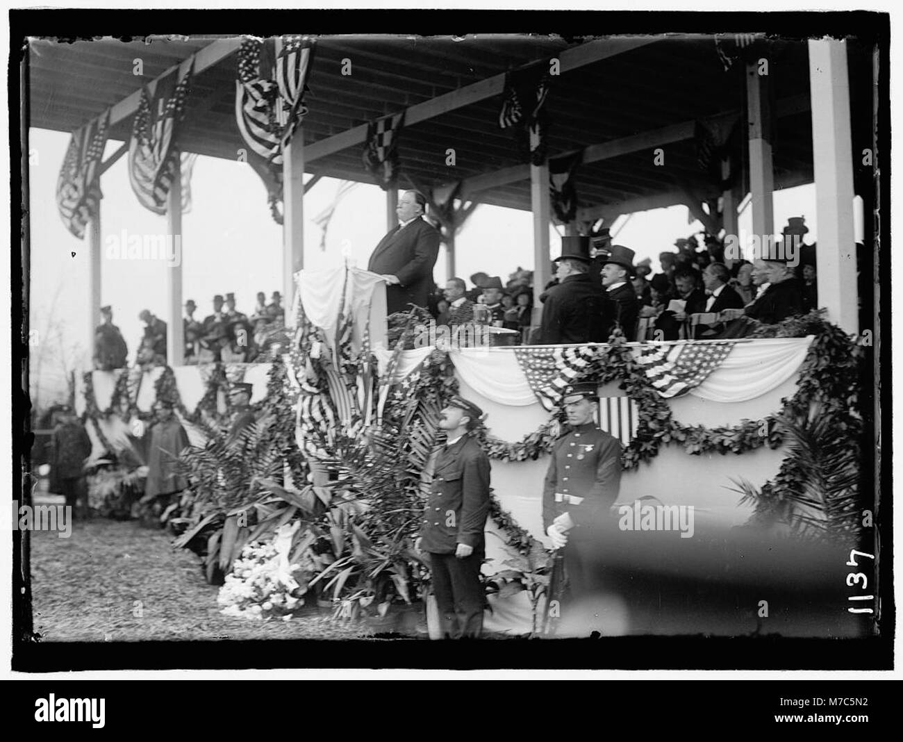 JONES, GIOVANNI PAOLO. La dedizione del monumento, 4-17-12. TAFT PARLANDO LCCN2016863697 Foto Stock