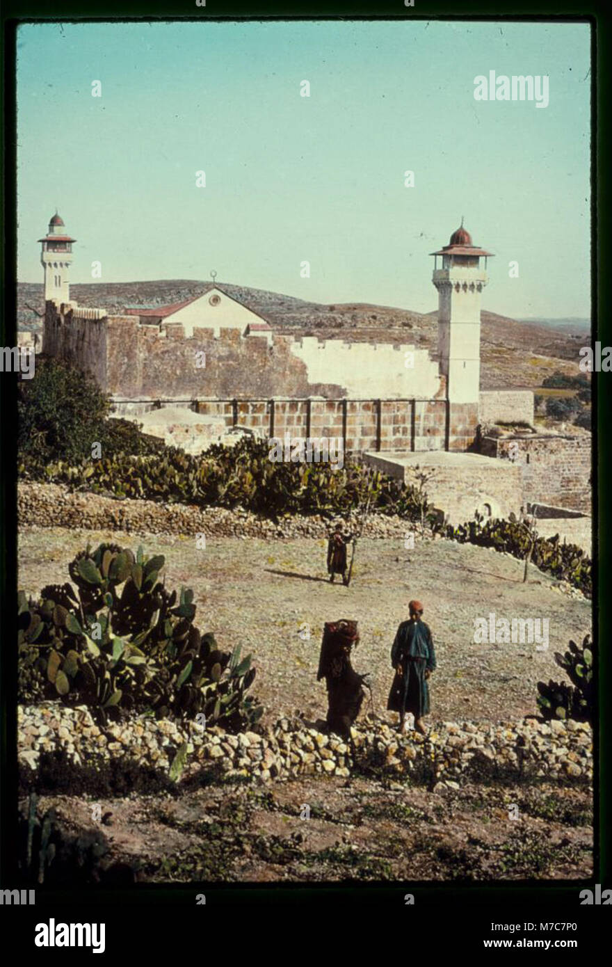 Sud della Palestina, Hebron Beersheba e area di Gaza. Hebron, moschea su caverna di Macpela. Gen. 23-3-17 matpc LOC.22872 Foto Stock