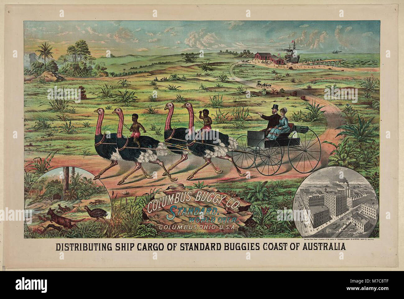 L'immagine mostra la distribuzione del carico, in particolare dei buggy standard, scaricati da una nave sulla costa dell'Australia. Foto Stock