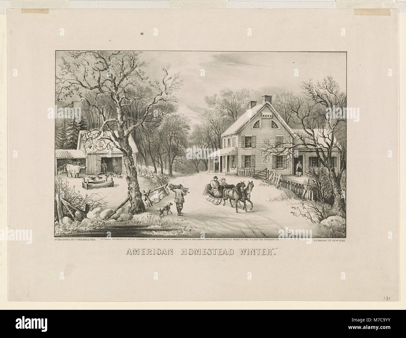 American homestead inverno LCCN90708553 Foto Stock