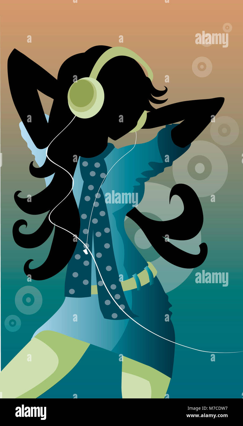 Close-up di una donna dancing Foto Stock