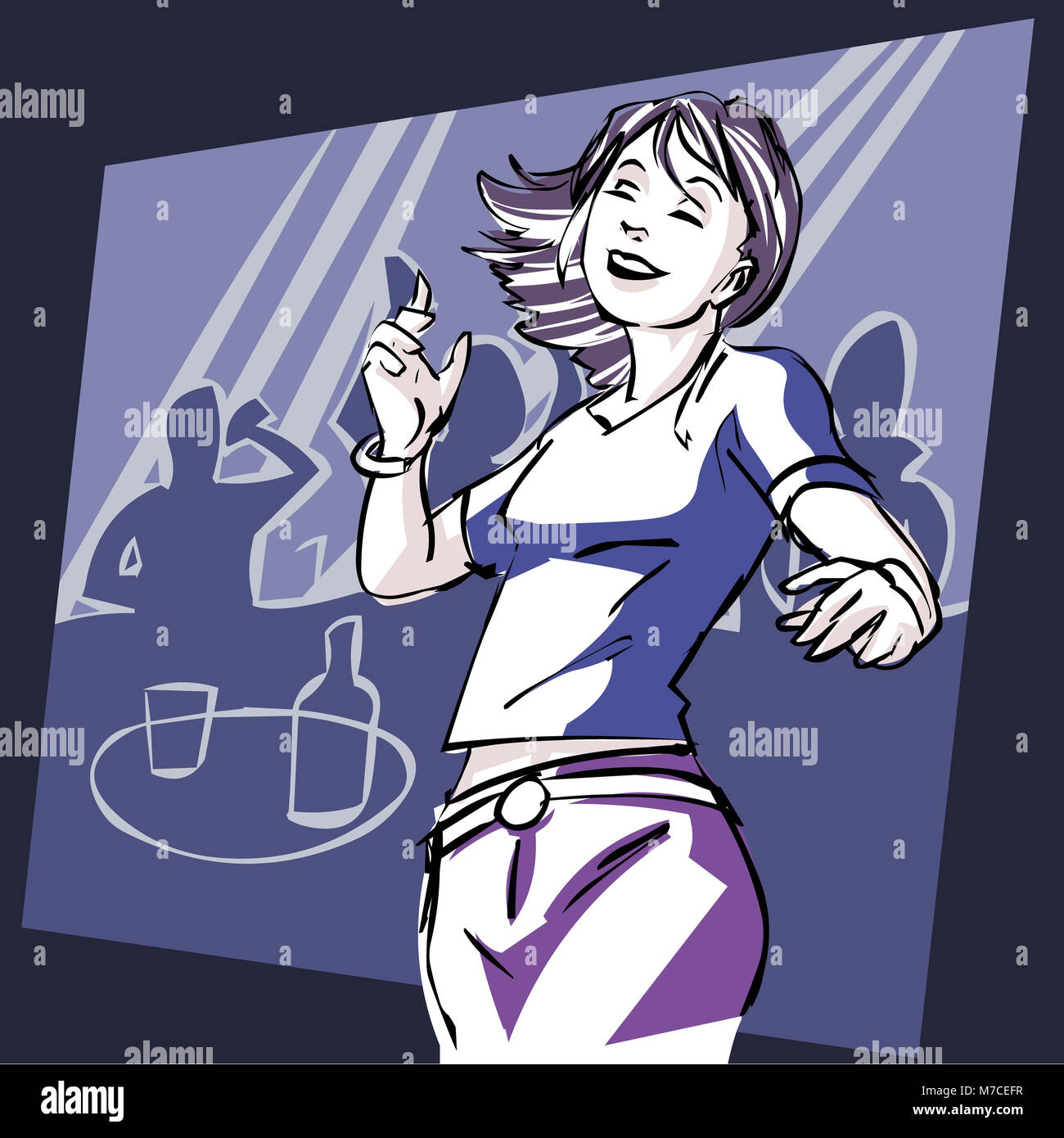 Close-up di una donna dancing Foto Stock