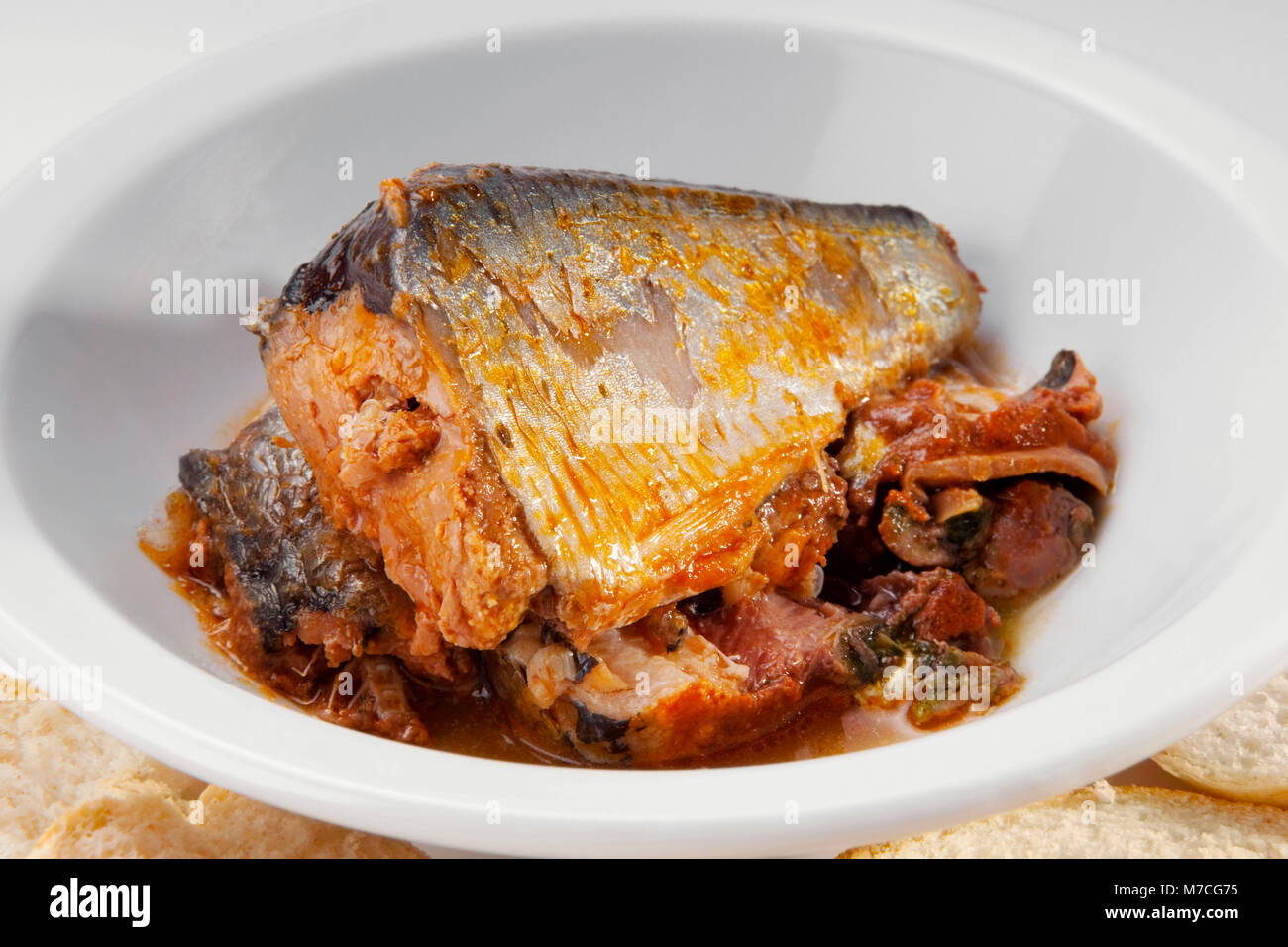 Angolo di alta vista di brasati di carne Foto Stock