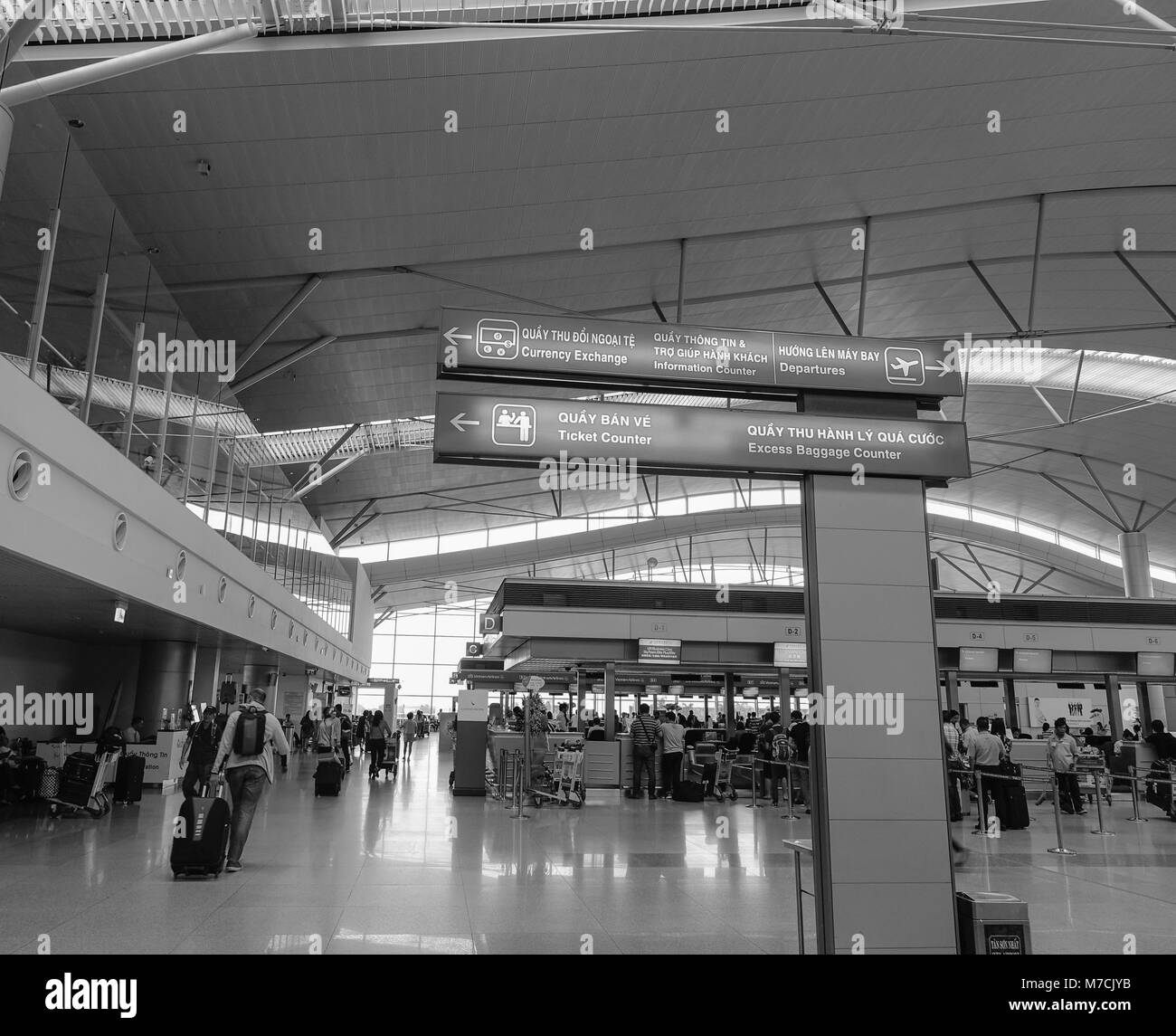 A Saigon, Vietnam - Ott 2, 2016. Terminale di partenza all'Aeroporto Tan Son Nhat a Saigon, Vietnam. Foto Stock