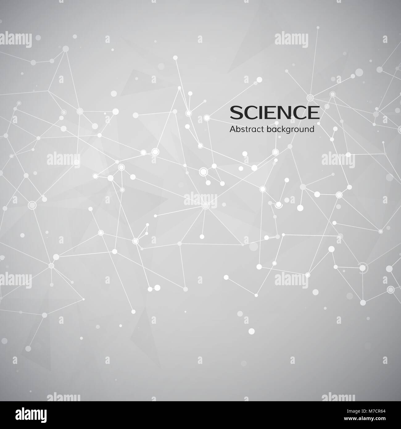 La scienza e la tecnologia dello sfondo. Web astratto e nodi. Plesso struttura atomo. Illustrazione Vettoriale Illustrazione Vettoriale