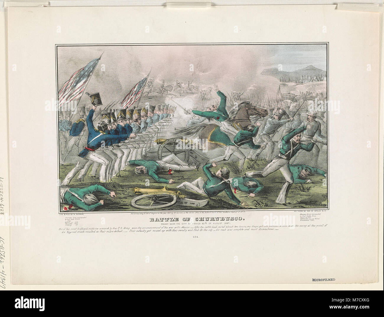Battaglia di Churubusco-Fought vicino a Città del Messico il ventesimo giorno di agosto 1847 - J. Cameron. LCCN98513740 Foto Stock
