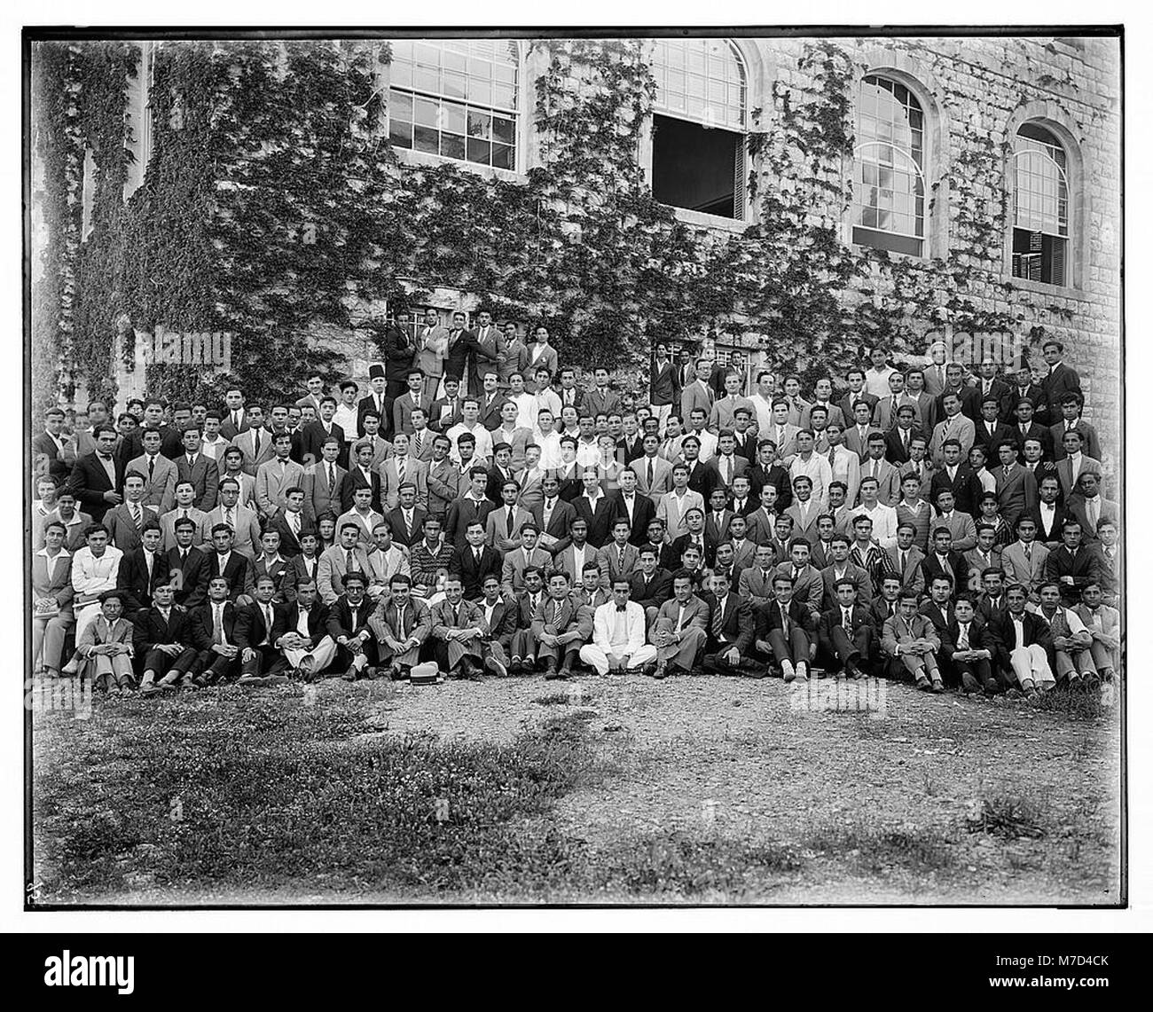 Ritratto di gruppo di studenti della American University di Beirut matpc LOC.07110 Foto Stock