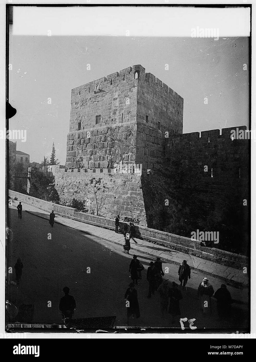 Gerusalemme (El-Kouds), approccio alla città. Torre di Davide matpc LOC.00014 Foto Stock