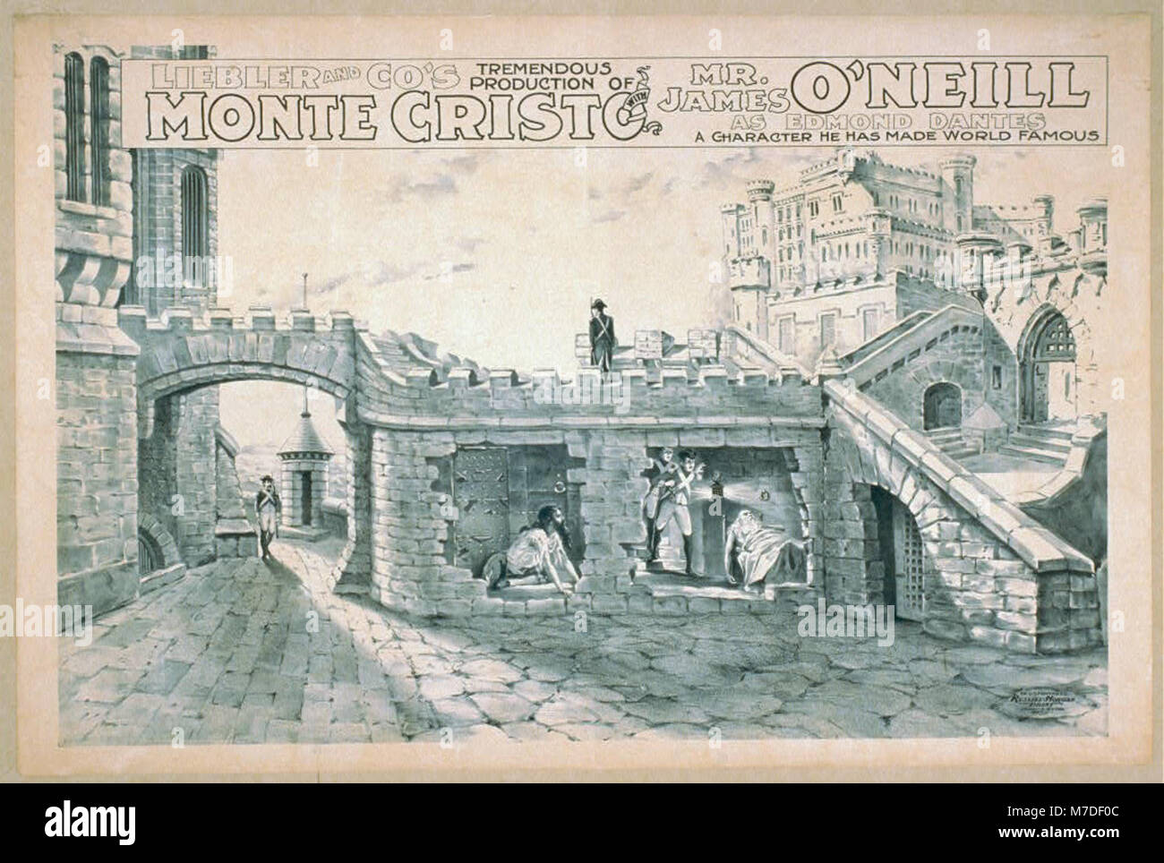 Liebler e Co la grande produzione di Monte Cristo con il sig. James O'Neill come Edmond Dantes, un personaggio che ha reso famoso in tutto il mondo. LCCN2014636665 Foto Stock