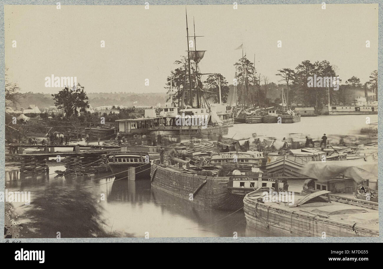 Una vista di White House Landing sul fiume Pamunkey in Virginia, evidenziando questa posizione storicamente significativa lungo il fiume. Foto Stock