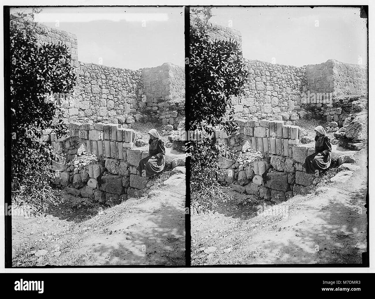 Mount of Olives, Betania, ecc. Rovine della casa di Marta e Maria matpc LOC.00960 Foto Stock