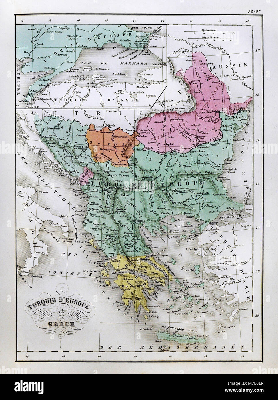 1858 Delamarche Map - Europa Foto Stock