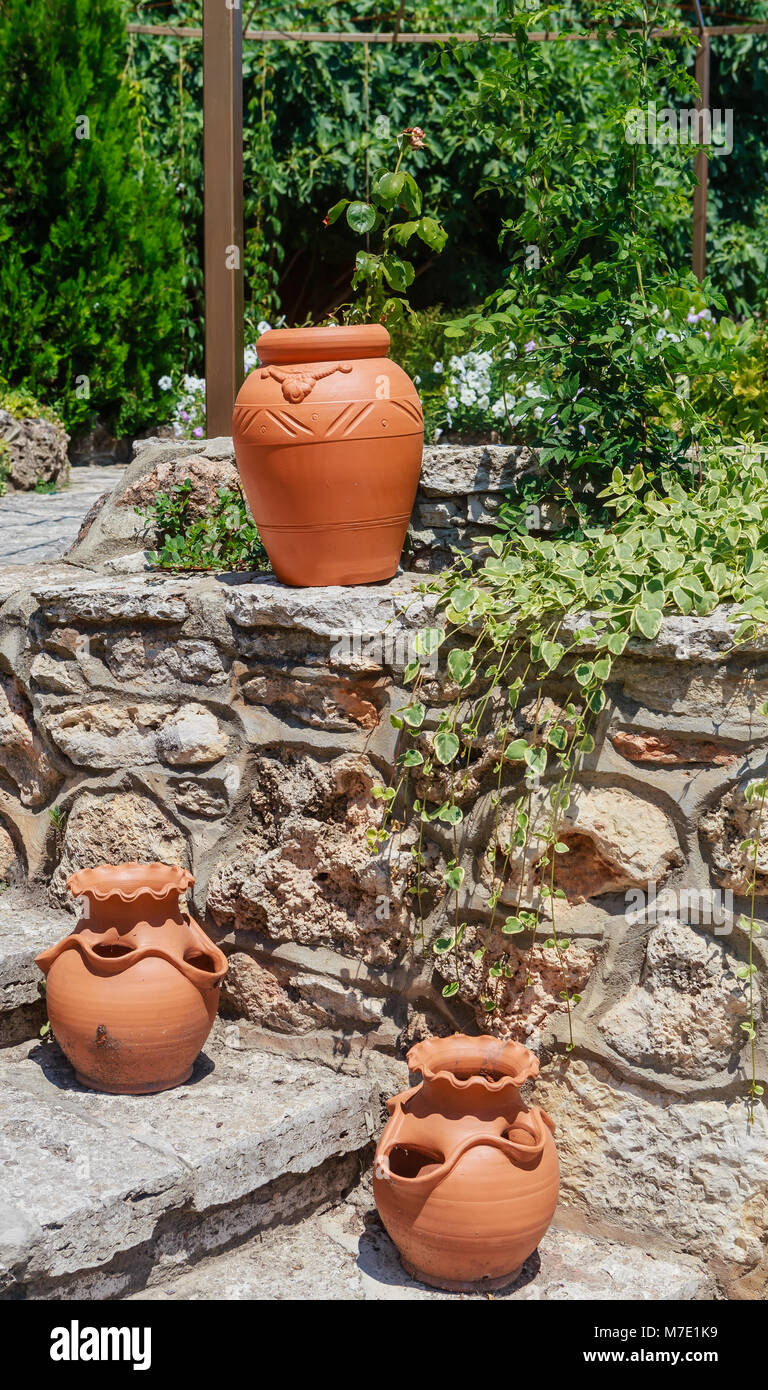 Ceramica. Grande Vaso non verniciata. La Bulgaria Foto Stock