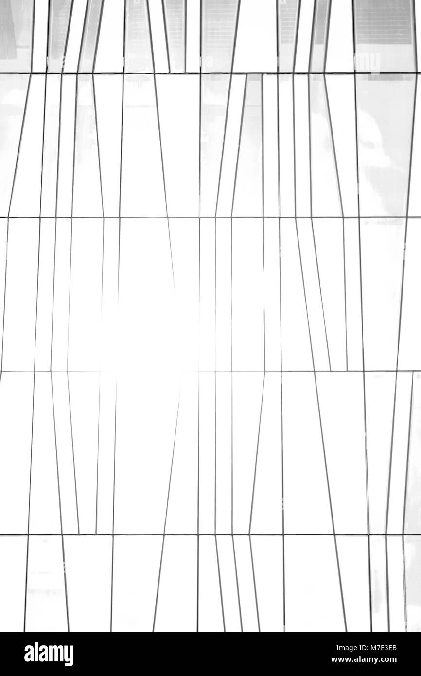 Zebra come facciata del sir Duncan libreria di riso, Università di Aberdeen, Scozia, Regno Unito. Foto Stock