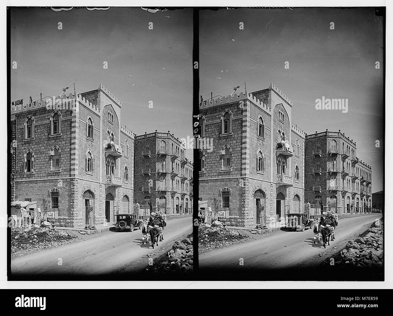 Nuova Gerusalemme e dintorni. Jaffa Road. Appartamento case costruite dagli arabi matpc LOC.02563 Foto Stock
