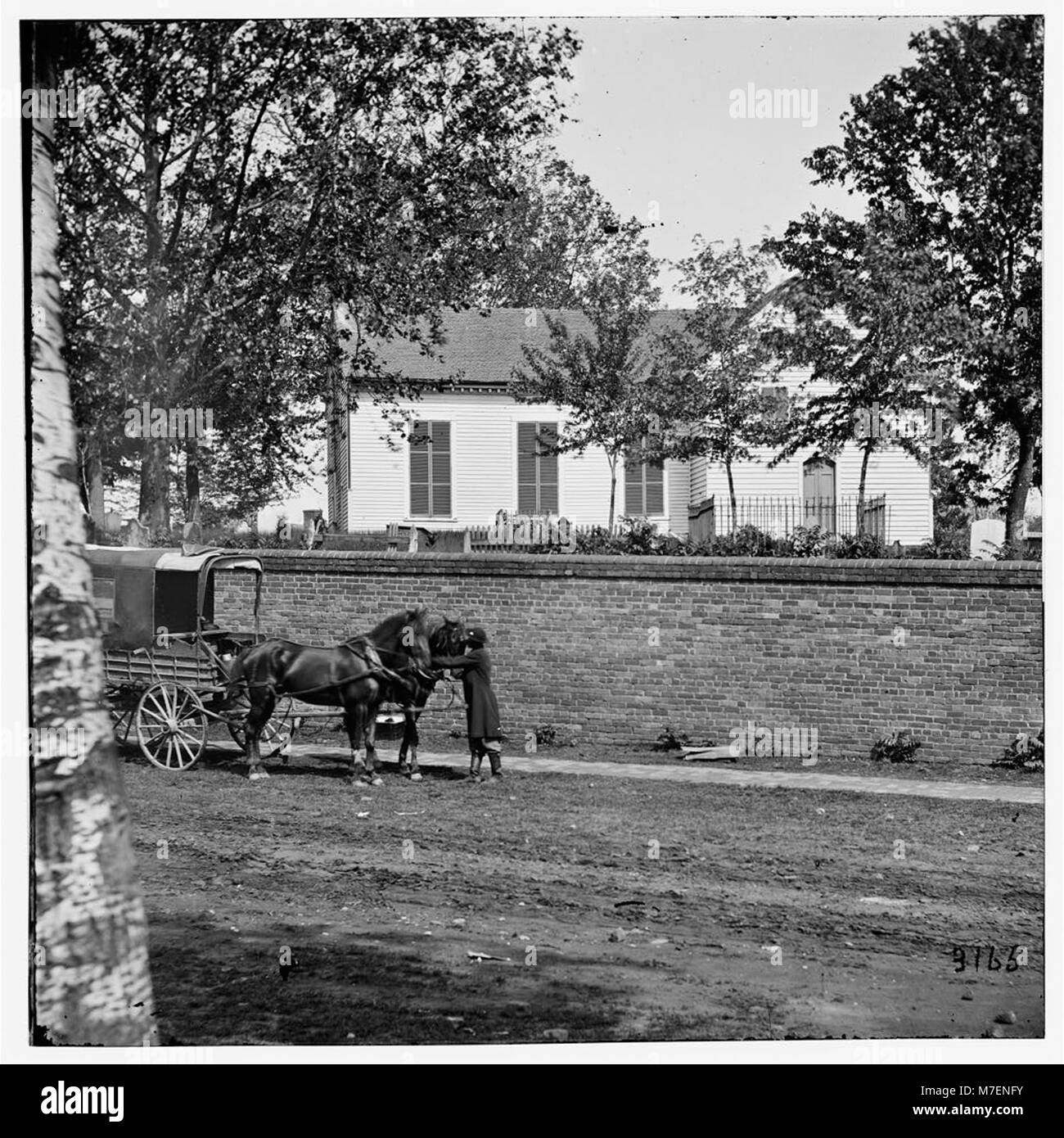 Questa immagine mostra la chiesa di St. John a Richmond, Virginia, dalla strada. La chiesa, storicamente significativa nella storia americana, fu il luogo del famoso discorso di Patrick Henry "Dammi libertà, o dammi la morte". Foto Stock