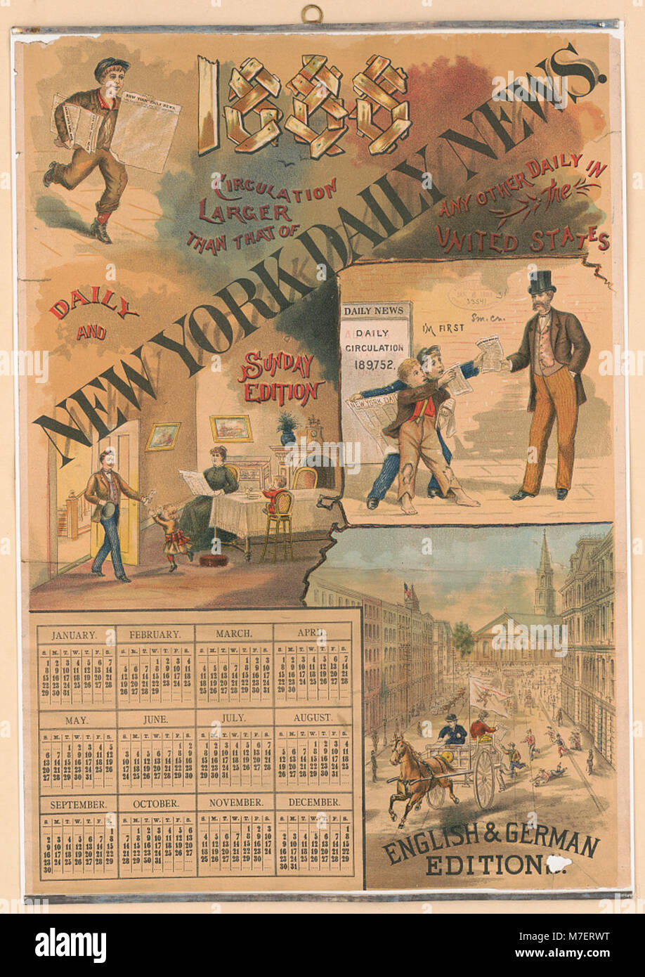 New York Daily News (calendario per 1888) LCCN2003673066 Foto Stock