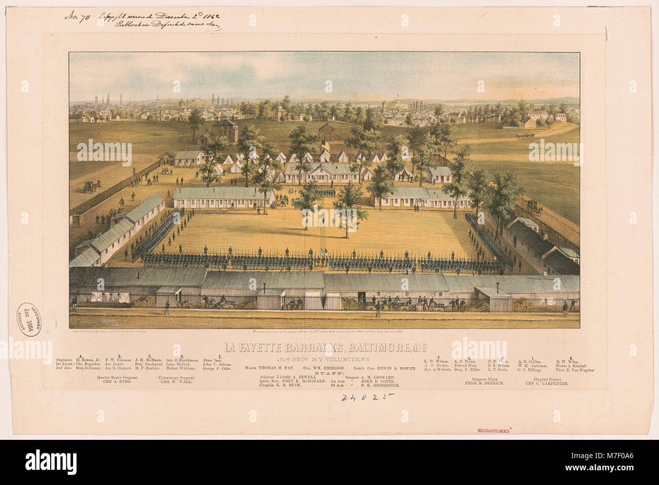 La Fayette Barracks a Baltimora, Maryland, era una struttura militare utilizzata durante il XIX secolo. Prende il nome dal generale francese Marchese de Lafayette, che sostenne la rivoluzione americana. L'edificio ha servito varie funzioni militari prima di essere riutilizzato. Il suo stile architettonico riflette il periodo della costruzione. Foto Stock