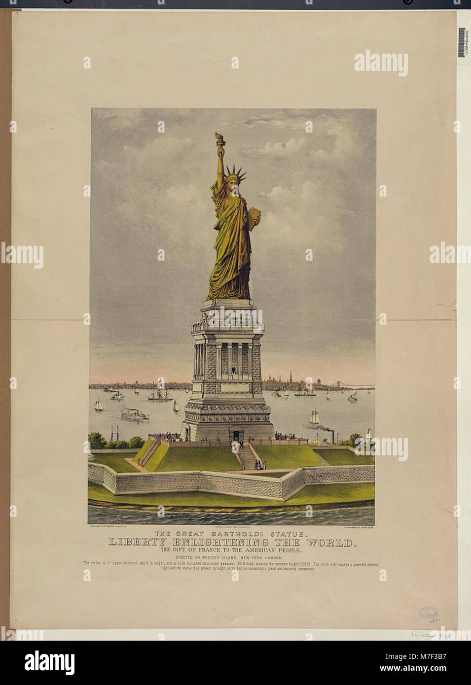 La grande statua di Bartholdi, liberty illuminare il mondo- dono della Francia al popolo americano LCCN2001702147 Foto Stock