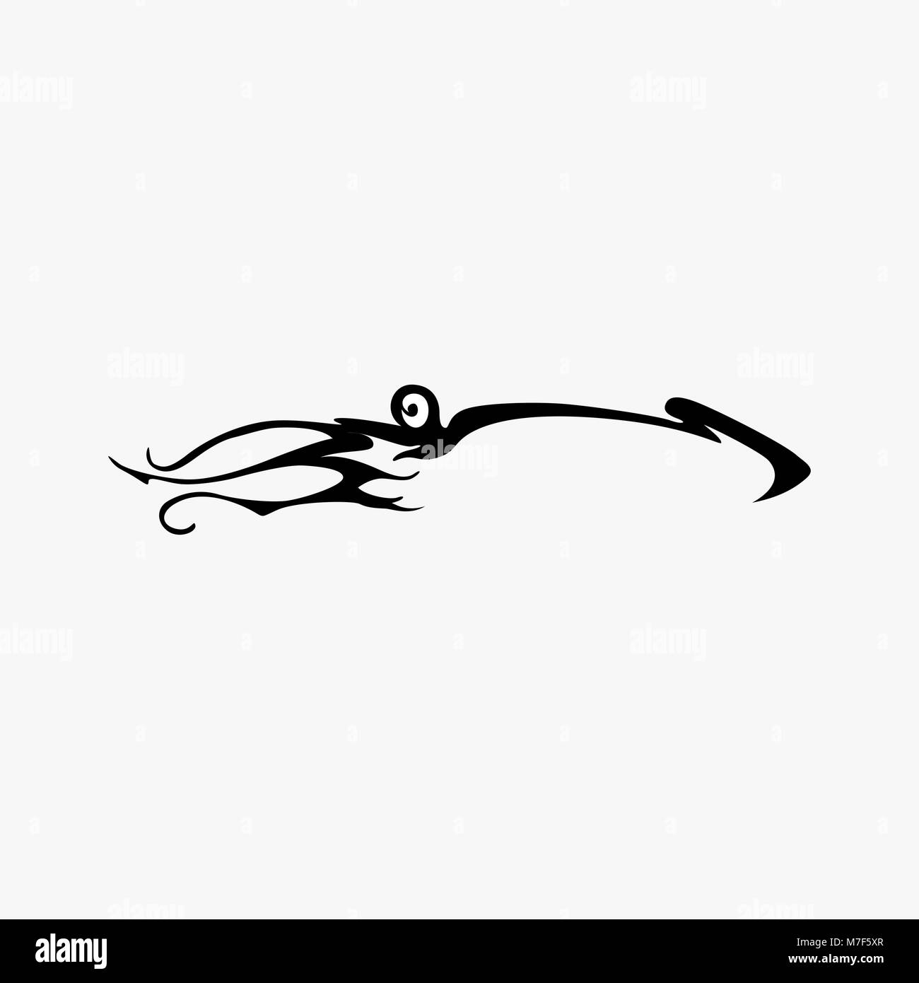 Vettore silhouette squid logo. Calamari logotipo Illustrazione Vettoriale