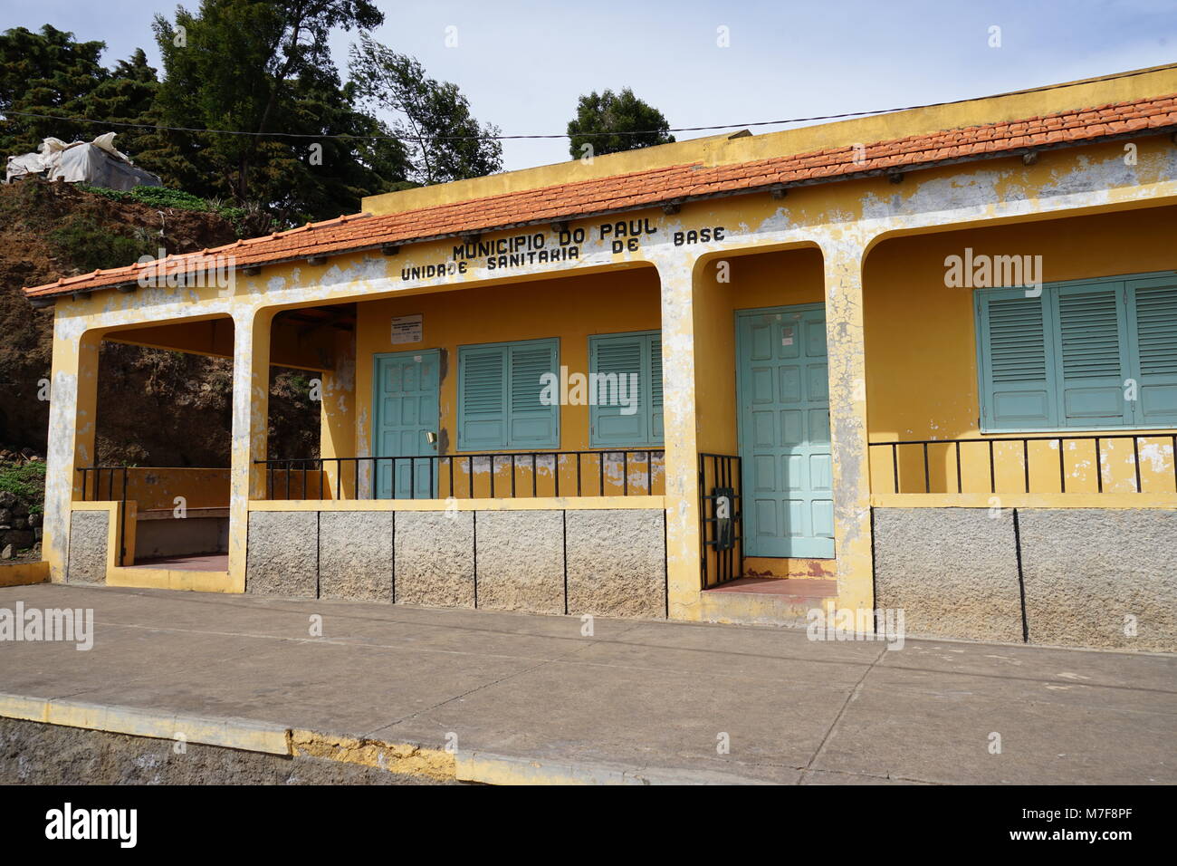 La sanità di base unità, Unidade Sanitaria de Base, Pico da Cruz, Santo Antao, Capo Verde Foto Stock