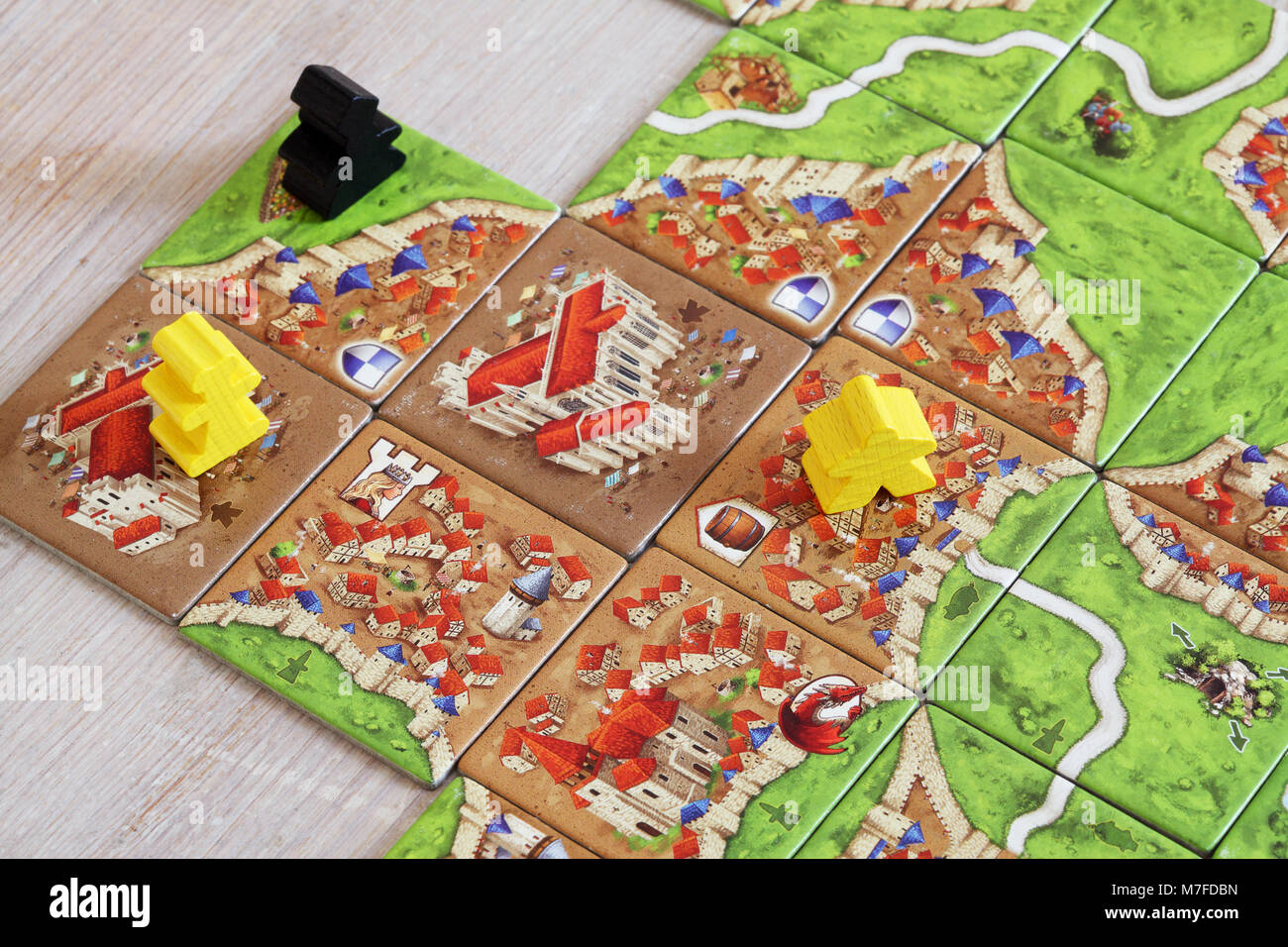 Il moderno popolare gioco da tavolo Carcassonne Foto stock - Alamy