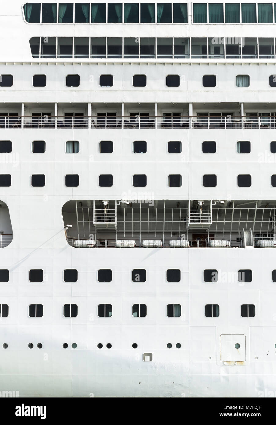 Per navi con oblò closeup Foto Stock