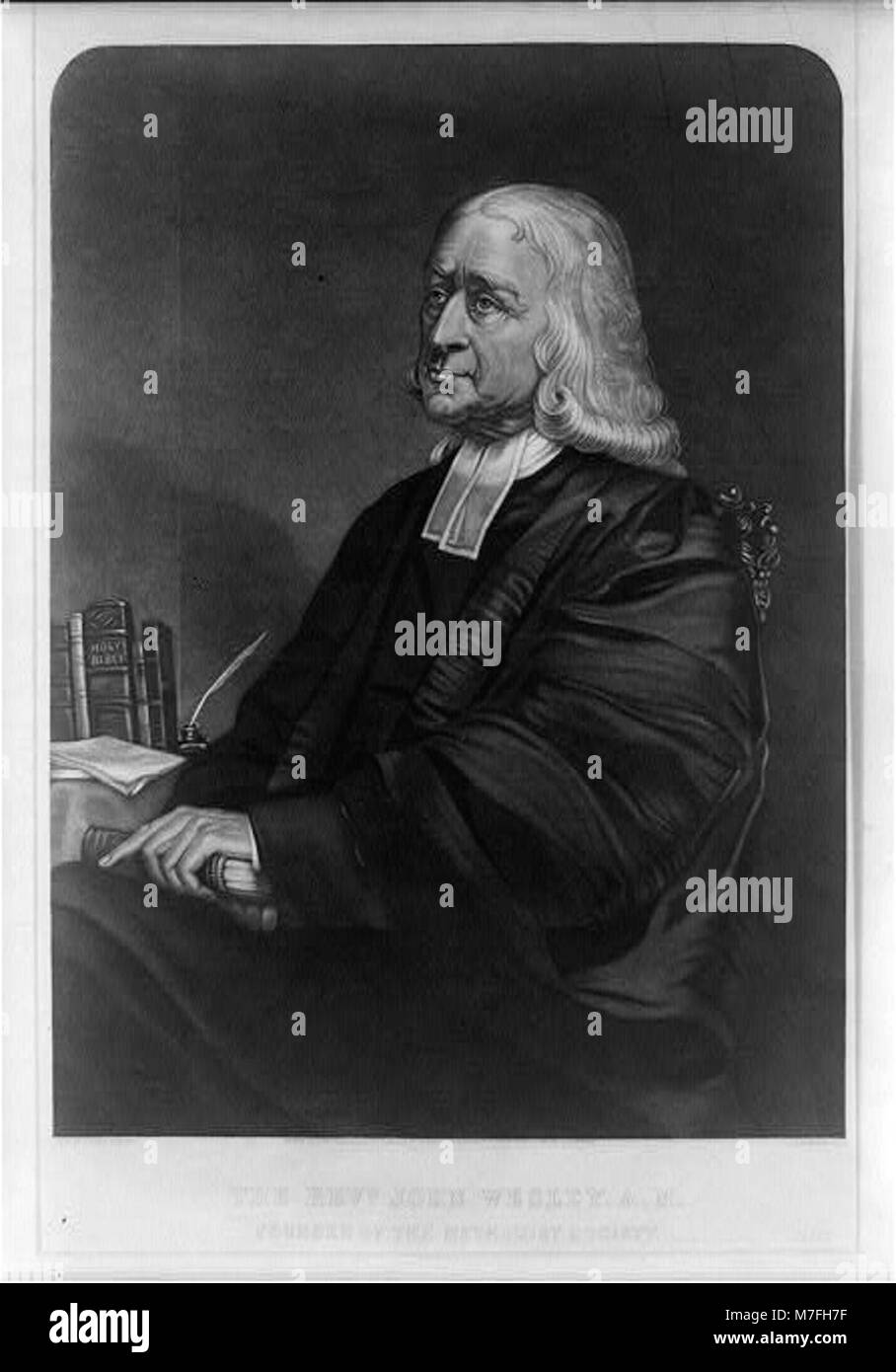 Il reverendo John Wesley fu un influente ministro anglicano del XVIII secolo che fondò il movimento metodista, che in seguito divenne un ramo importante del cristianesimo. Era noto per il suo impegno verso la giustizia sociale e la santità personale. Foto Stock