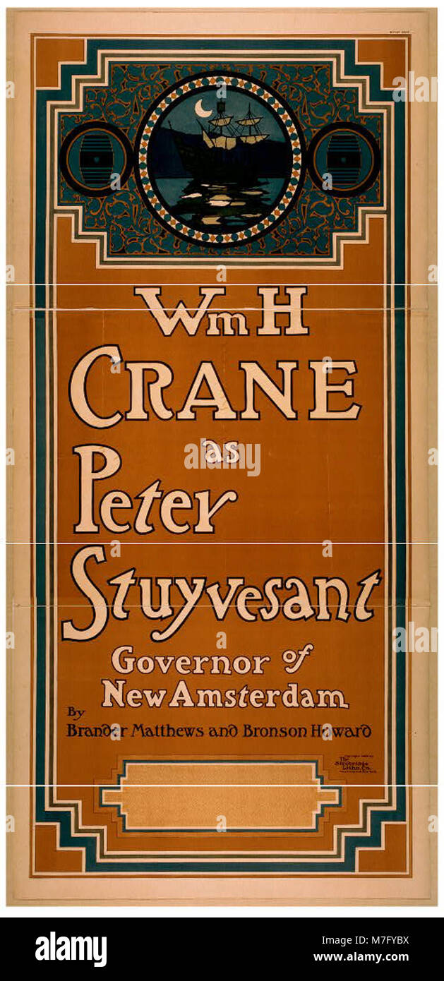 Wm. H. Gru come Peter Stuyvesant, governatore di New Amsterdam da Brander Matthews & Bronson Howard. LCCN2014637237 Foto Stock