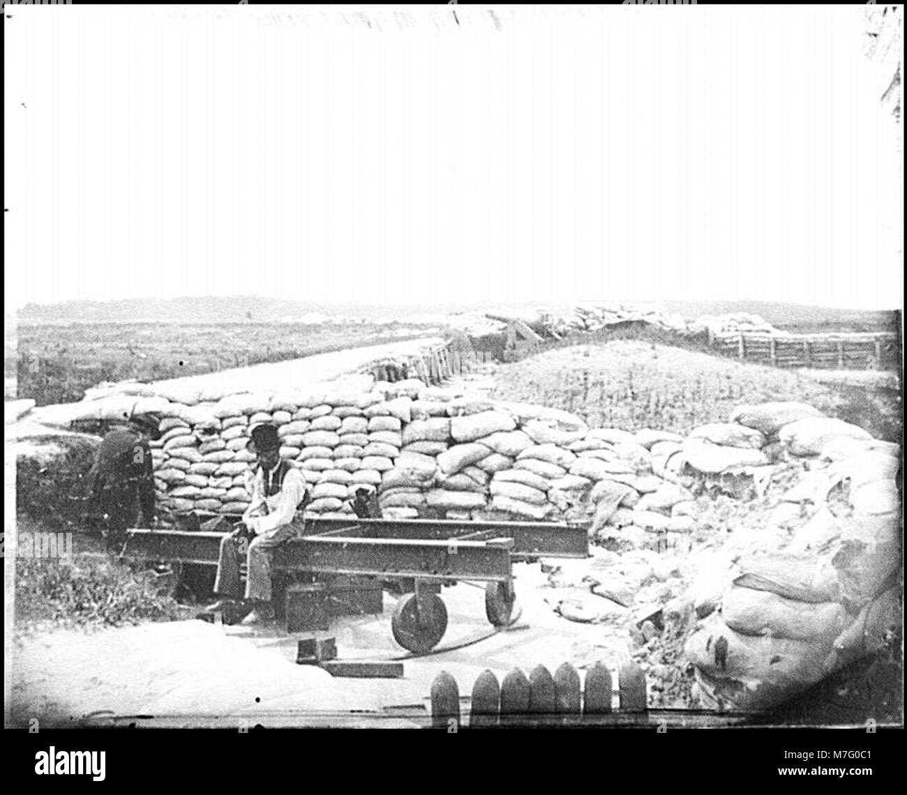 Yorktown, Va. Confederate contrappeso fortificazioni cwpb LOC.00172 Foto Stock