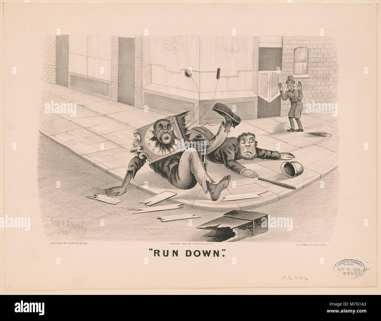 Una fotografia dal titolo "Run Down", che probabilmente raffigura un'area deteriorata o trascurata, che cattura le condizioni delle strutture o di un ambiente in declino. Foto Stock