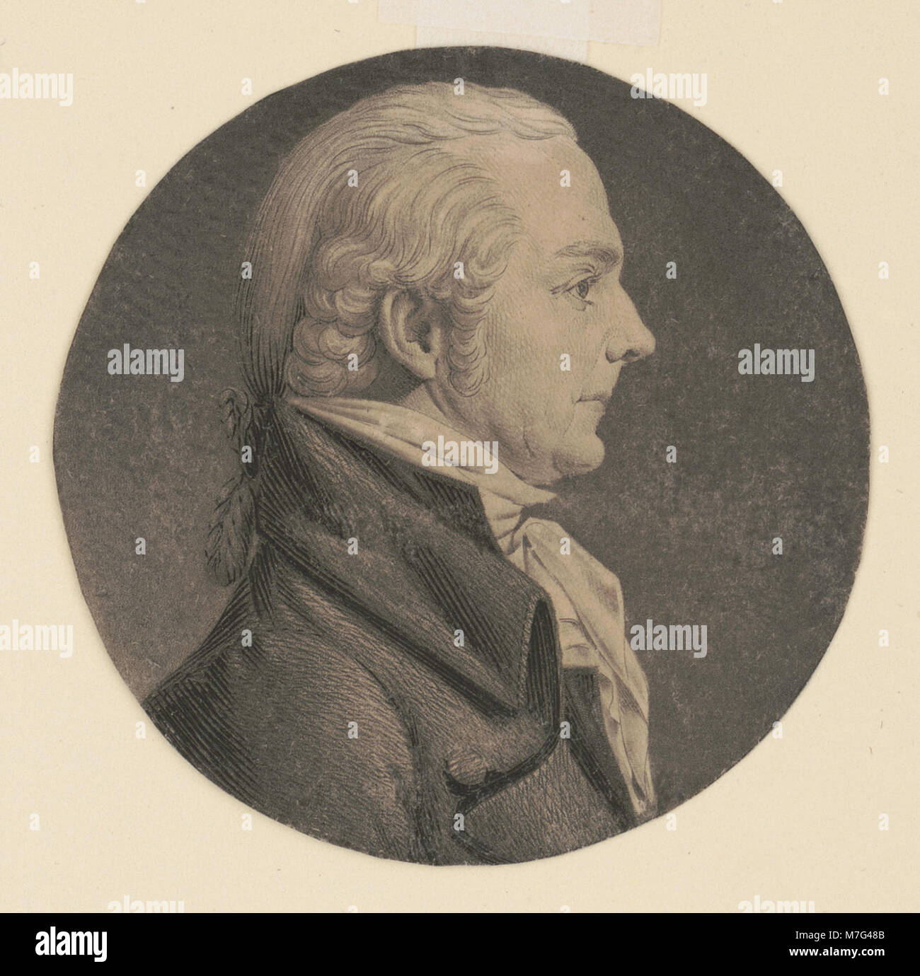 Un ritratto a testa e spalle di William Nelson, catturato in profilo, che fornisce un'immagine storica dell'individuo. Foto Stock