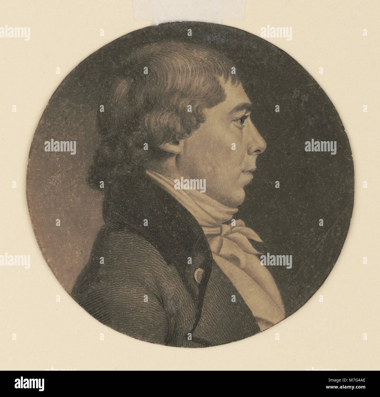 Un ritratto di David Holmes, scattato in una vista del profilo a destra. L'immagine offre uno sguardo mirato alla sua somiglianza, evidenziando le caratteristiche del viso e fornendo un registro storico personale. Foto Stock