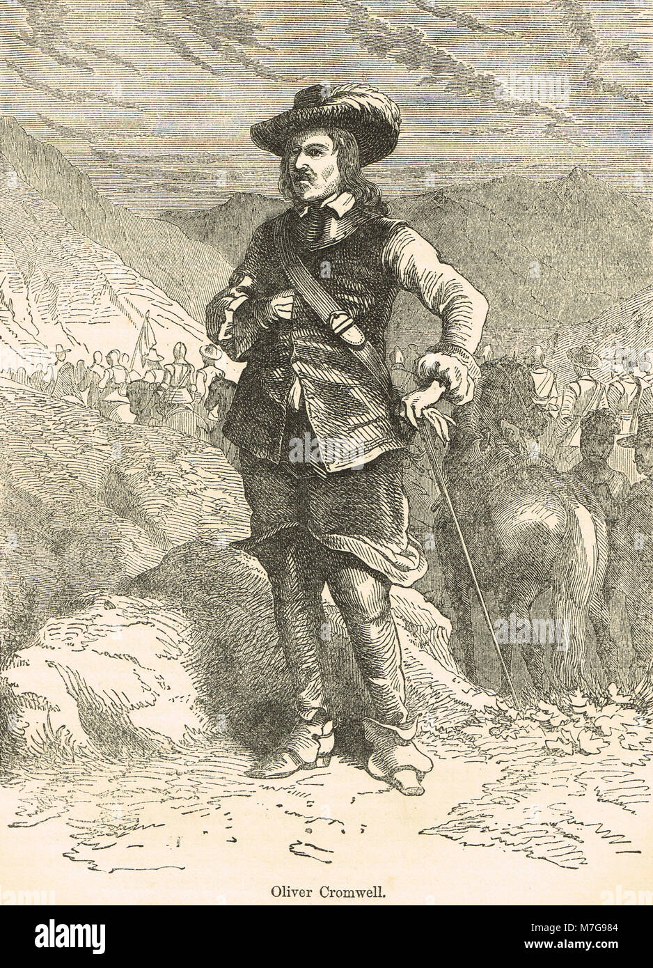 Oliver Cromwell, Signore protector, (1599-1658) Foto Stock