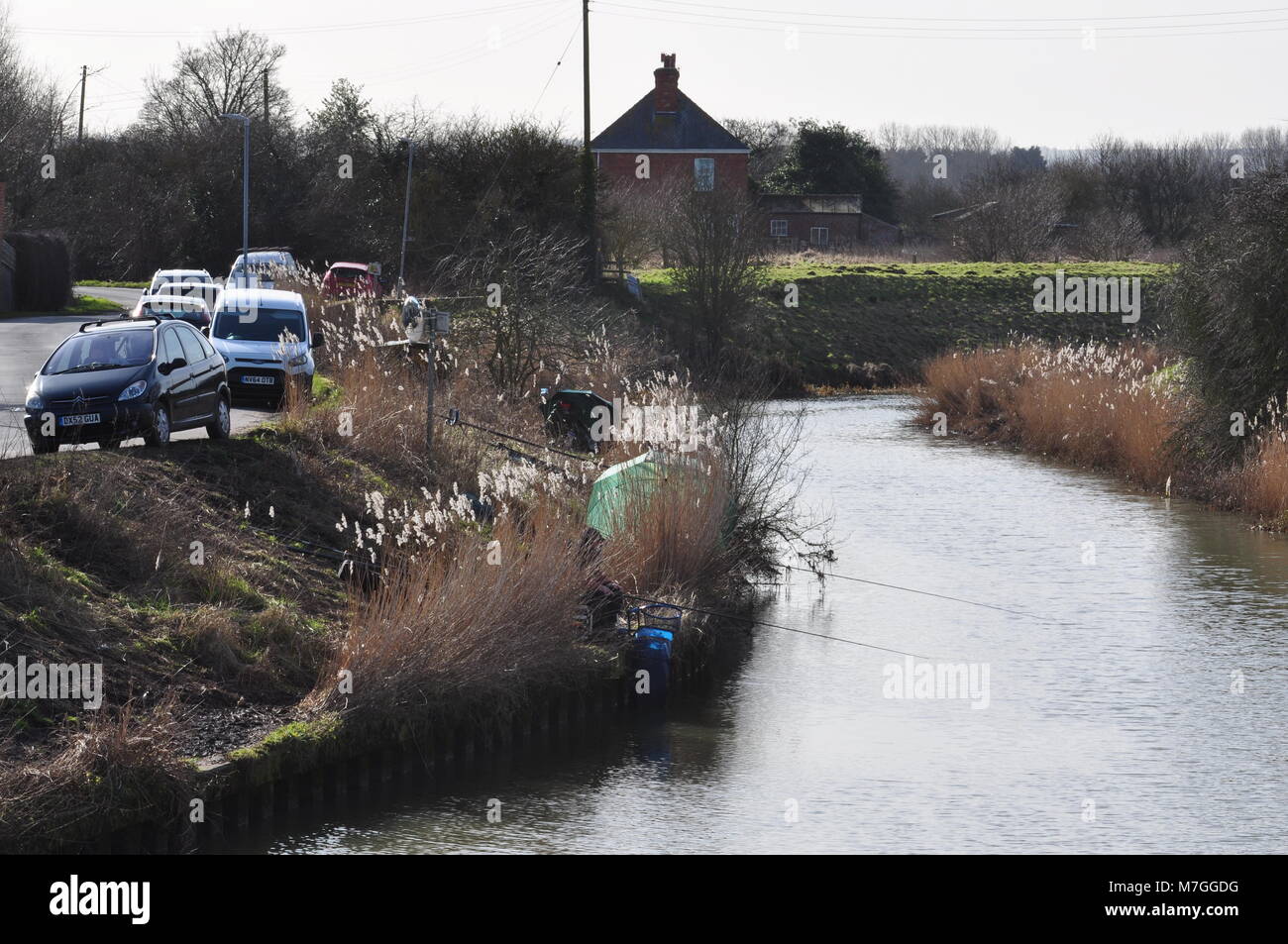 Louth canal above Tetney Lock, Lincolnshire England UK Foto Stock