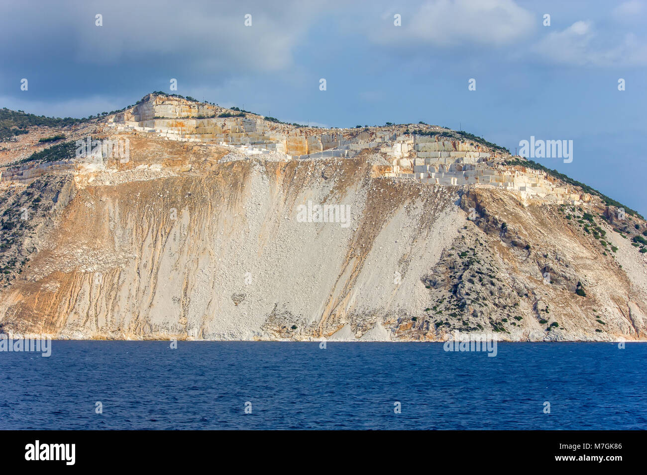 Cava di marmo sito in Grecia Foto Stock