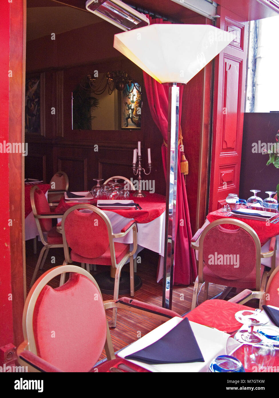 Strada Romantica ristorante, Auberge Provencale, alla città vecchia Le Suquet, Cannes, Costa Azzurra, Francia del Sud, Francia, Europa Foto Stock